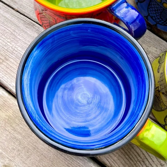 4 Pier 1 Owl Stacking Mugs In A Rack - Picture 6 of 15